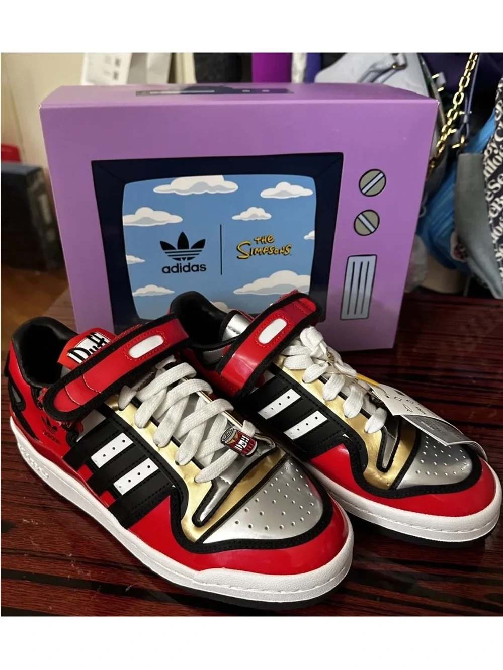 Adidas X The Simpsons Forum 84 Low Simpsons Duff Beer H05801 (U.S Men Size 7) - Picture 2 of 11
